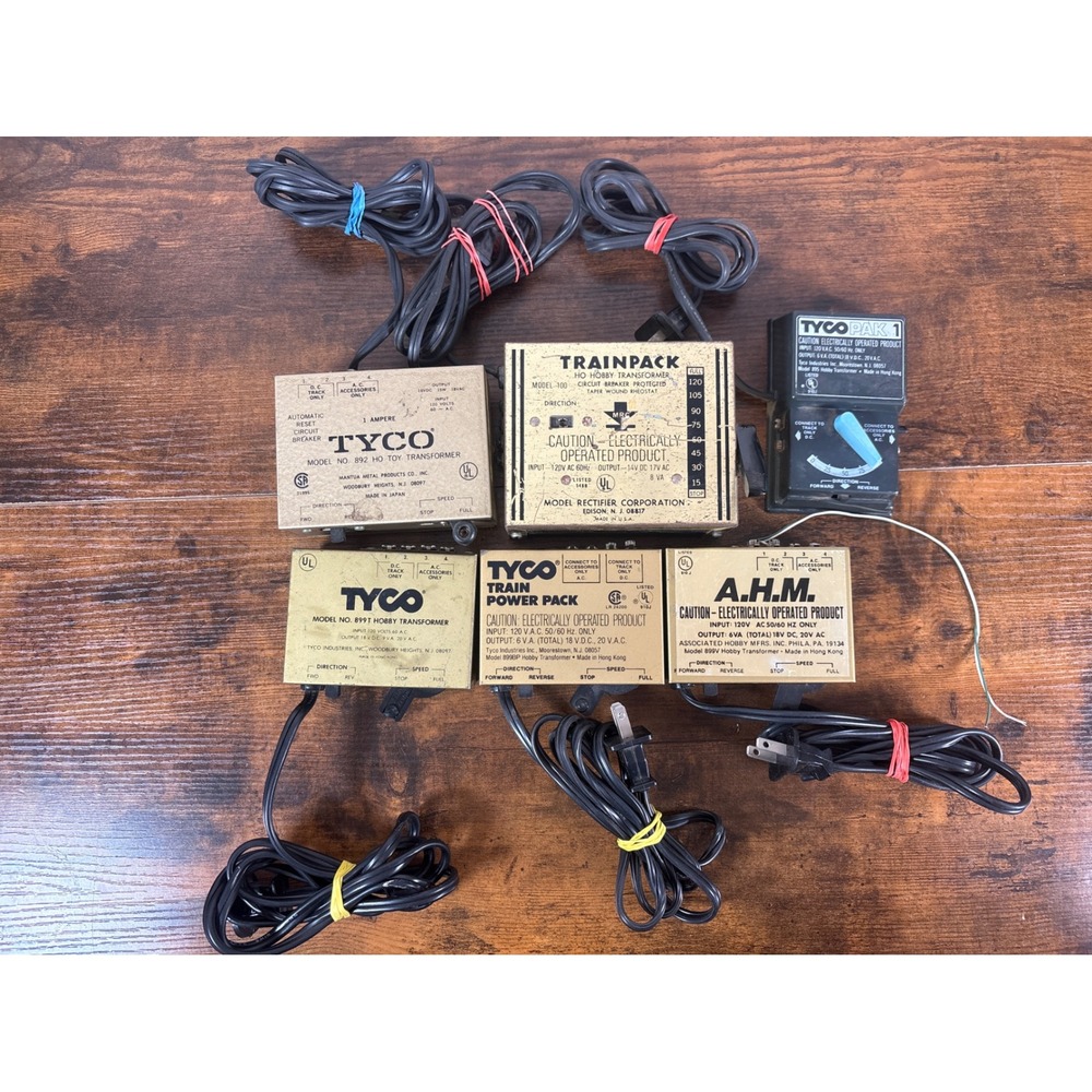Vintage Tyco MRC AHM HO Scale Train Power Pack Transformer Lot 892 895 100 899V